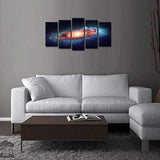 KLKLDD 5 Paneles, Espacio Y Universo, Lienzo, Cosmos, Cielo, Cielo, Paisaje,   Ilustraciones, para, Decoración del Hogar, Y, Oficina, 60 '' X 32 ''-30X40 30X60 30X80Cm