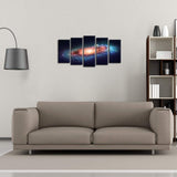 KLKLDD 5 Paneles, Espacio Y Universo, Lienzo, Cosmos, Cielo, Cielo, Paisaje,   Ilustraciones, para, Decoración del Hogar, Y, Oficina, 60 '' X 32 ''-30X40 30X60 30X80Cm