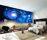 LIVEXZ Pintura Pared DIY 3D arte Papel pintado Wallpaper Mural de pared clásicos poster interiores imágenes diseño Hogar decoración/astronauta galaxia