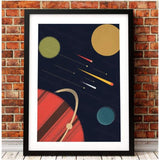 Impresión En Lienzo Space Poster Space Science Art Canvas Canvas Outer Space Planets Print Cosmos Poster,40 X 60 Cm Sin Marco