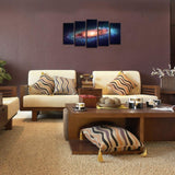 KLKLDD 5 Paneles, Espacio Y Universo, Lienzo, Cosmos, Cielo, Cielo, Paisaje,   Ilustraciones, para, Decoración del Hogar, Y, Oficina, 60 '' X 32 ''-30X40 30X60 30X80Cm