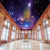 ZBWBZ Adhesivo de pared de papel tapiz personalizado 3D Techo personalizado papel tapiz 3d colorido cielo estrellado universo galaxia sueño habitación cenit techo pintura papel tapiz 3d mura-140X100CM