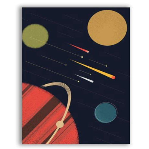 Impresión En Lienzo Space Poster Space Science Art Canvas Canvas Outer Space Planets Print Cosmos Poster,40 X 60 Cm Sin Marco