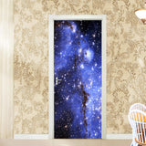 Pegatinas De Puerta De Tamaño Personalizable Hermosas Galaxias Estrellas Papel Tapiz De Puerta Adhesivo Decorativo Autoadhesivo Impermeable Pvc Mural Adhesivos Adhesivos De Puerta 77 * 200 Cm