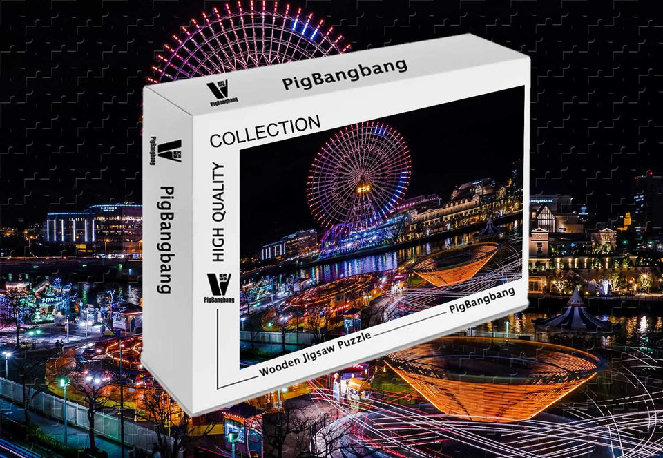 PigBangbang - Póster de Yokohama Cosmo World, tamaño Grande, 1500 Piezas, Rompecabezas (34,4 x 22,6 cm)